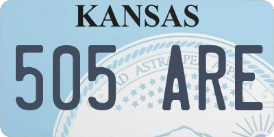 KS license plate 505ARE