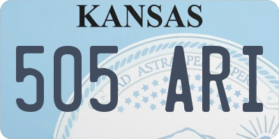 KS license plate 505ARI