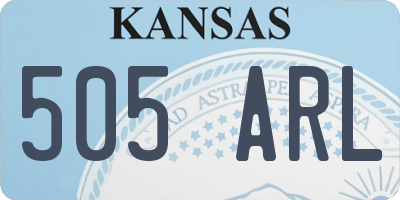 KS license plate 505ARL