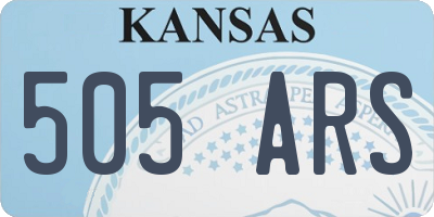 KS license plate 505ARS