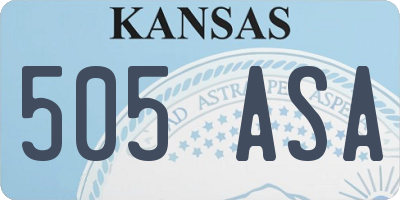 KS license plate 505ASA