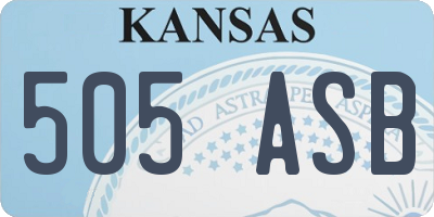 KS license plate 505ASB