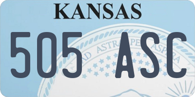 KS license plate 505ASC