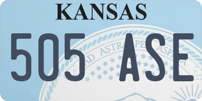 KS license plate 505ASE