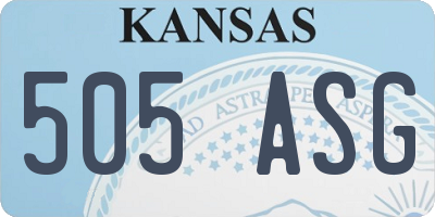KS license plate 505ASG