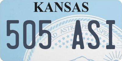 KS license plate 505ASI