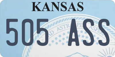 KS license plate 505ASS