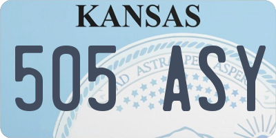 KS license plate 505ASY