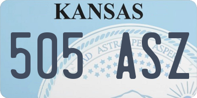 KS license plate 505ASZ