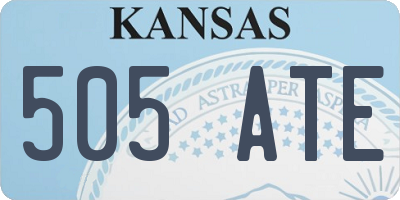 KS license plate 505ATE