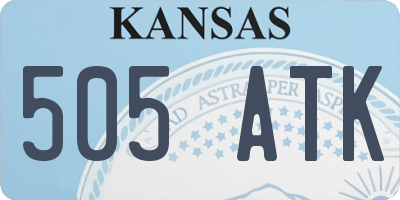 KS license plate 505ATK