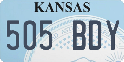 KS license plate 505BDY