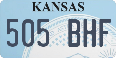 KS license plate 505BHF