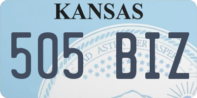 KS license plate 505BIZ