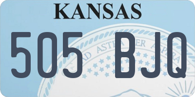 KS license plate 505BJQ