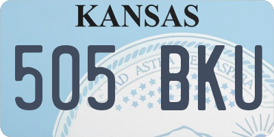 KS license plate 505BKU
