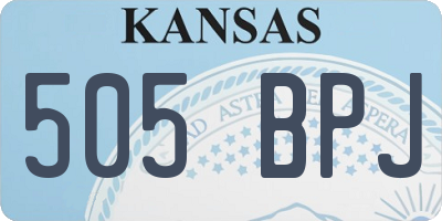 KS license plate 505BPJ