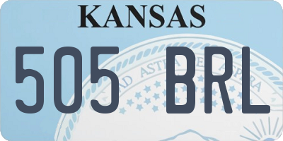 KS license plate 505BRL