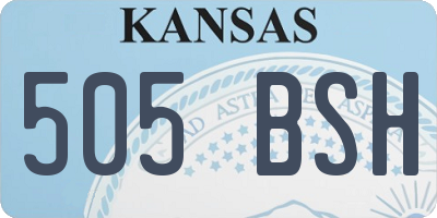KS license plate 505BSH