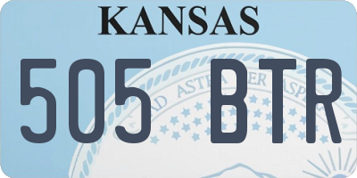 KS license plate 505BTR