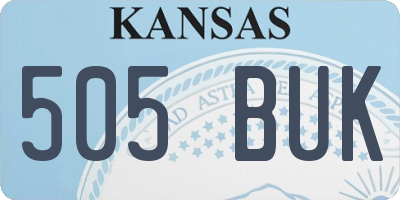 KS license plate 505BUK