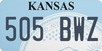 KS license plate 505BWZ