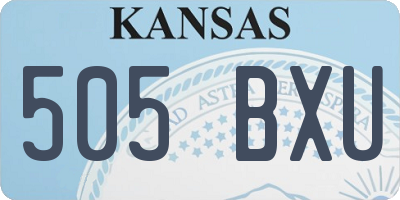 KS license plate 505BXU