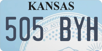 KS license plate 505BYH
