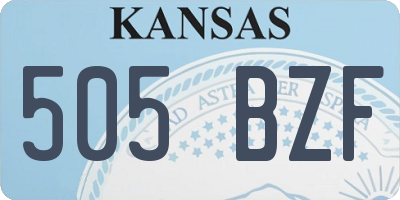 KS license plate 505BZF