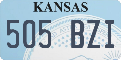 KS license plate 505BZI