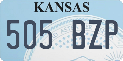 KS license plate 505BZP