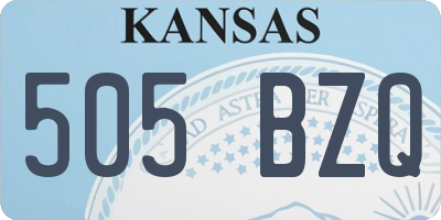 KS license plate 505BZQ