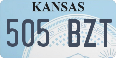 KS license plate 505BZT