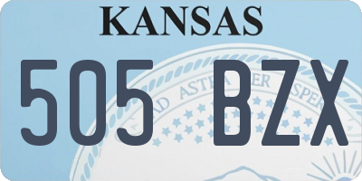 KS license plate 505BZX