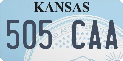 KS license plate 505CAA