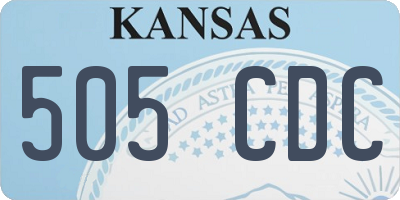 KS license plate 505CDC