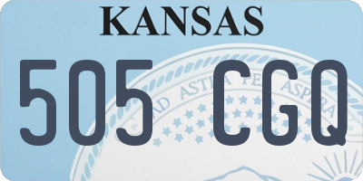 KS license plate 505CGQ