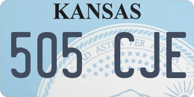 KS license plate 505CJE