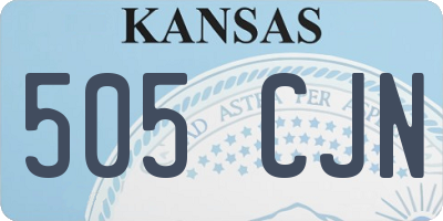 KS license plate 505CJN
