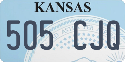 KS license plate 505CJQ