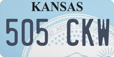 KS license plate 505CKW