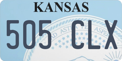 KS license plate 505CLX