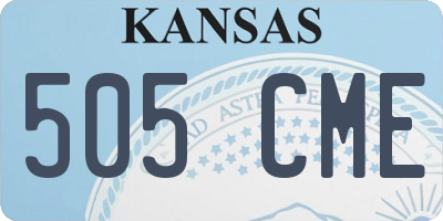 KS license plate 505CME