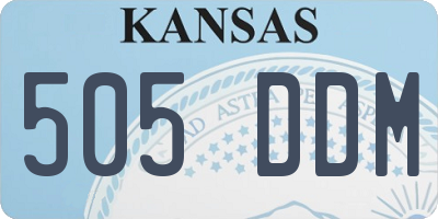 KS license plate 505DDM