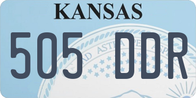 KS license plate 505DDR