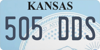 KS license plate 505DDS