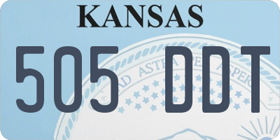 KS license plate 505DDT