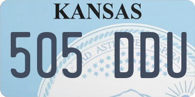 KS license plate 505DDU