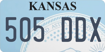 KS license plate 505DDX