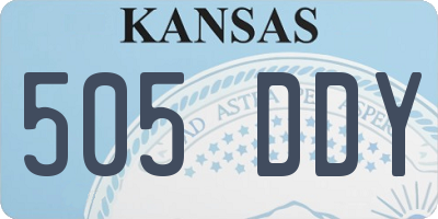 KS license plate 505DDY